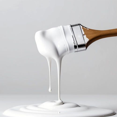 Pensel med vit färg